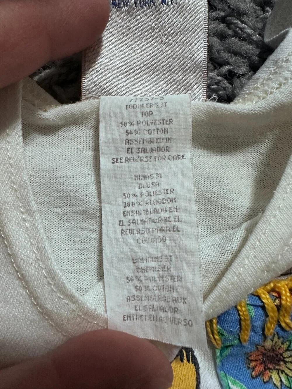 Pocahontas Vintage Baby Tee Shirt Embroidered Detail Size 3T
